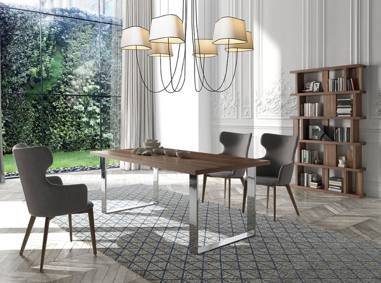 Estantería madera nogal