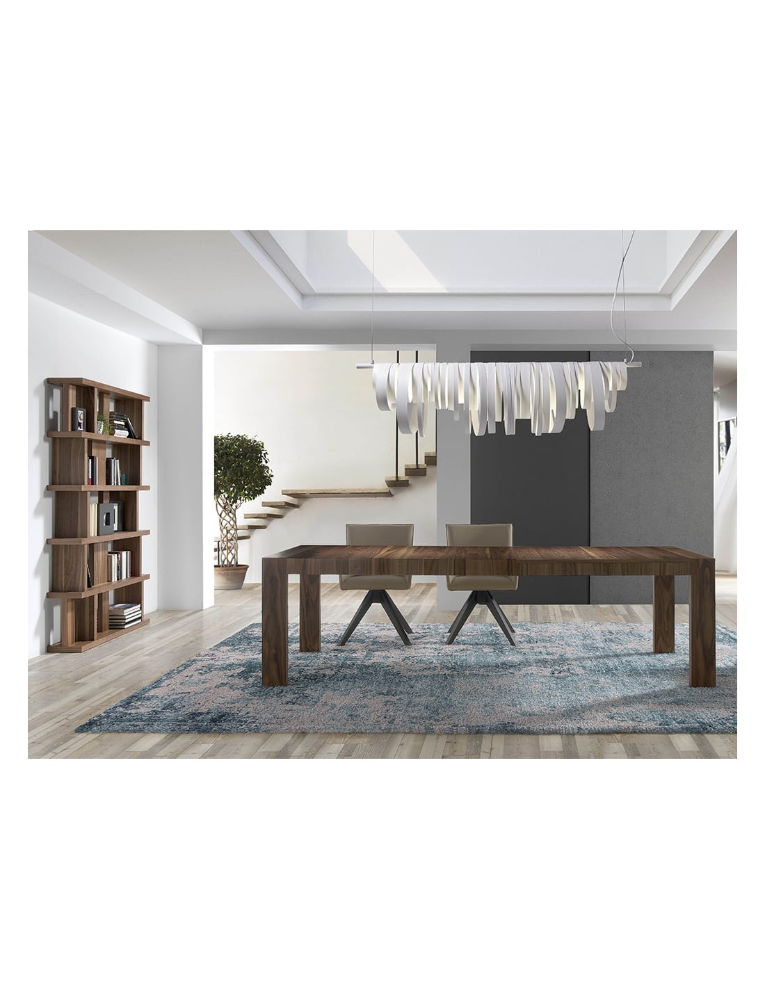 Estantería madera nogal