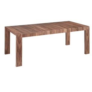 Mesa comedor extensible rectangular nogal