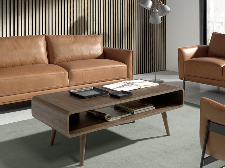 Mesa centro rectangular nogal