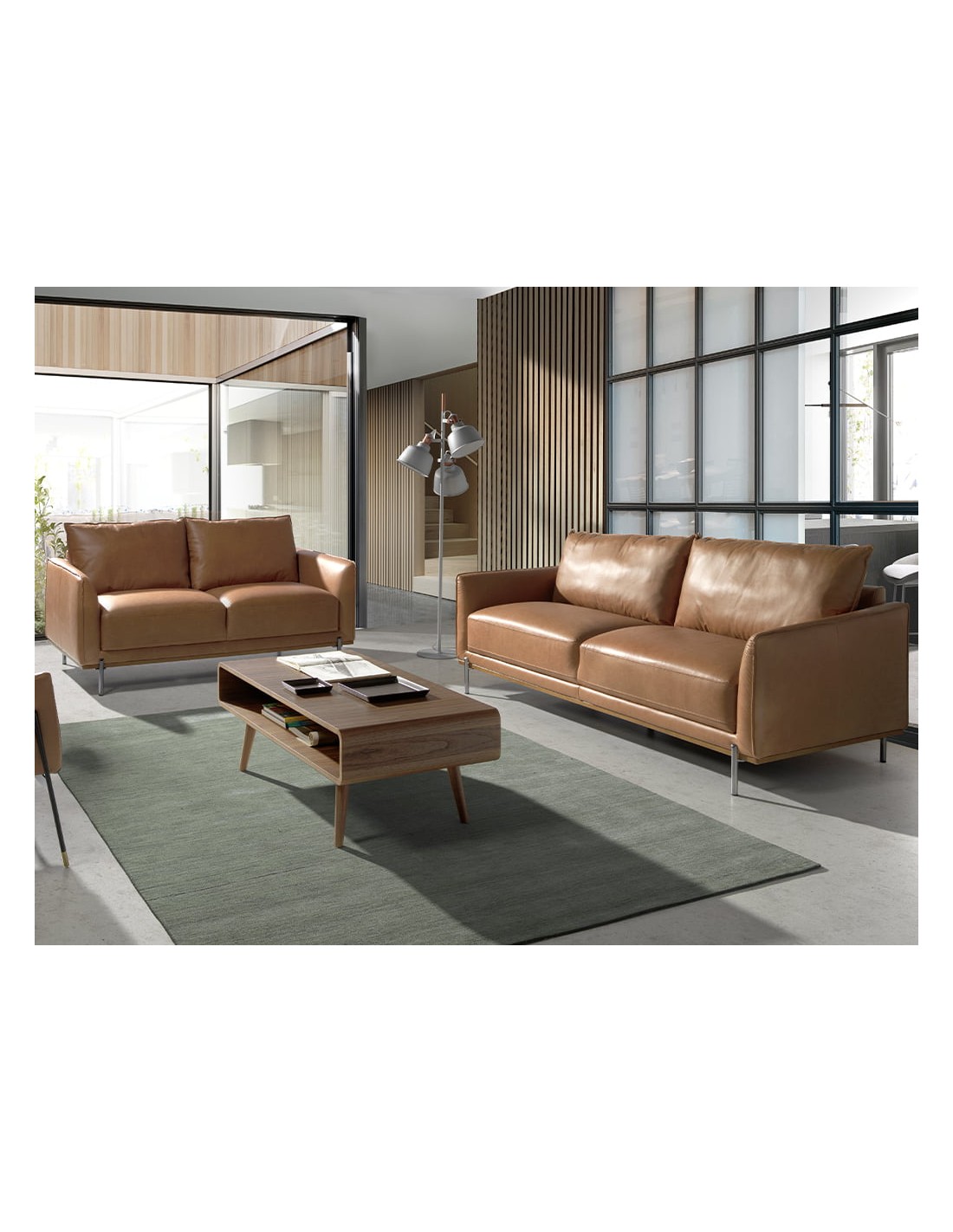 Mesa centro rectangular nogal