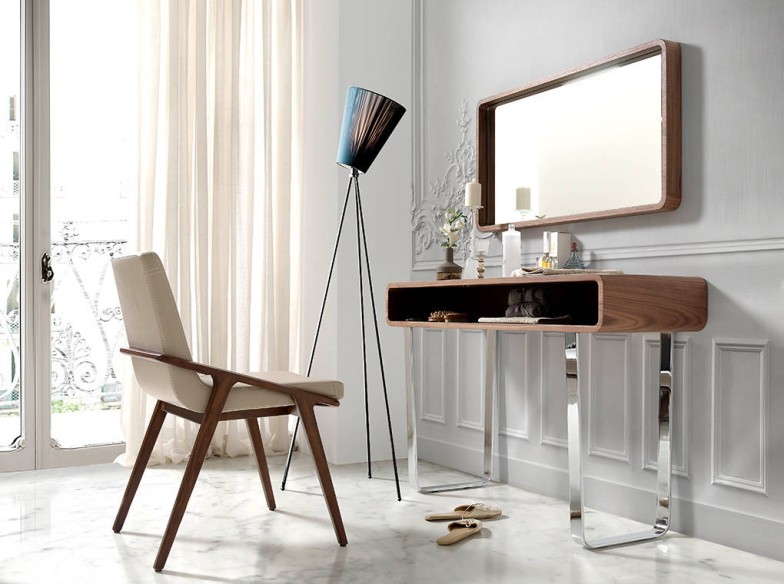 Espejo pared rectangular nogal