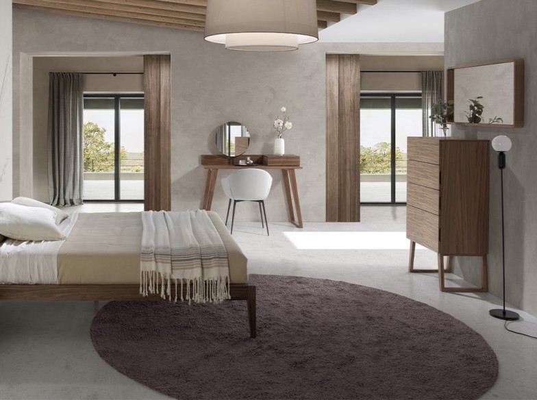 Espejo pared rectangular nogal