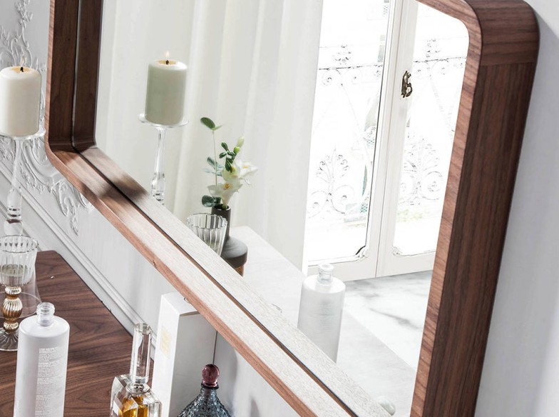 Espejo pared rectangular nogal