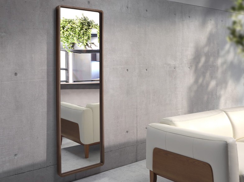 Espejo pared rectangular nogal