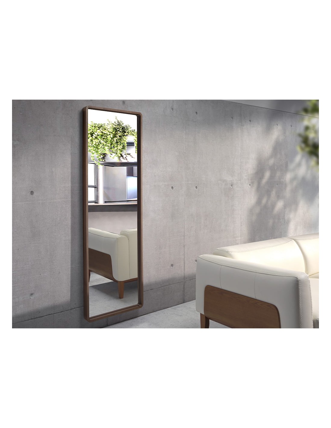 Espejo pared rectangular nogal