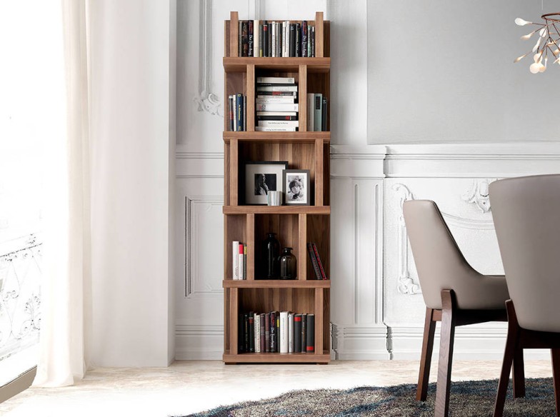 Estantería madera nogal