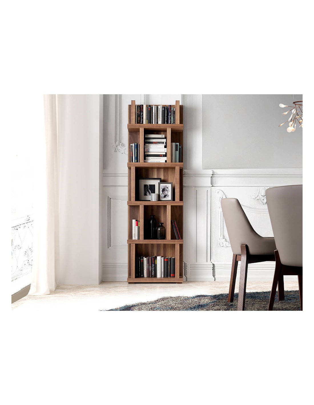 Estantería madera nogal