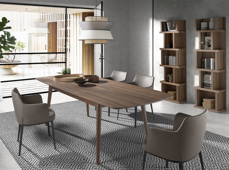 Estantería madera nogal