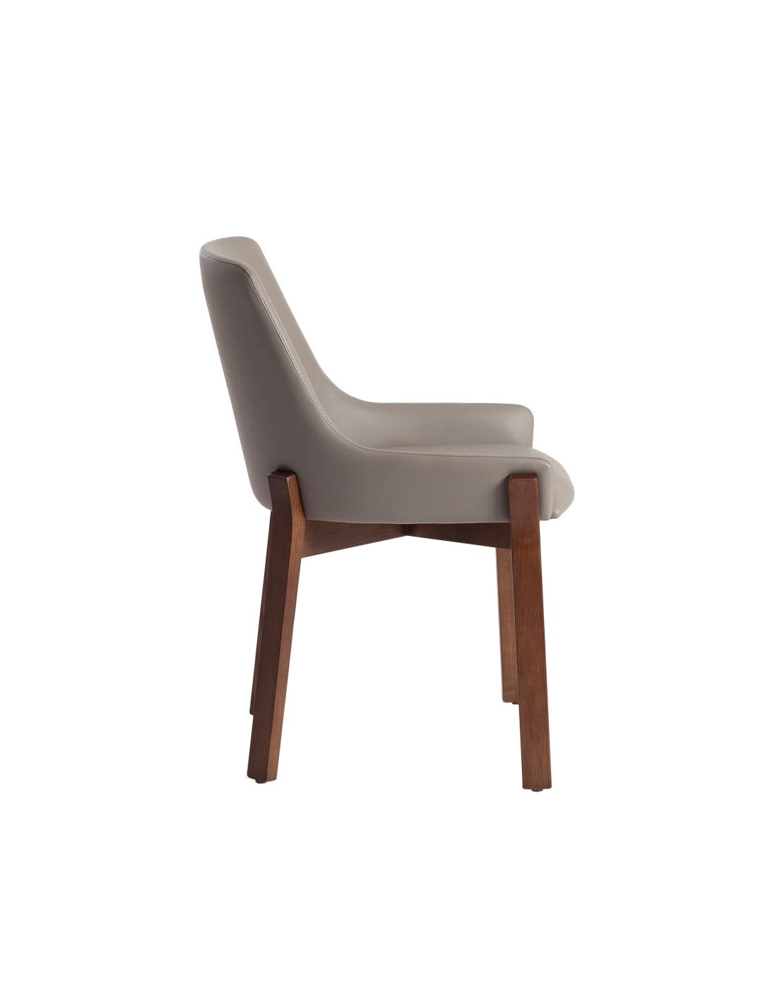 Silla polipiel visón oscuro