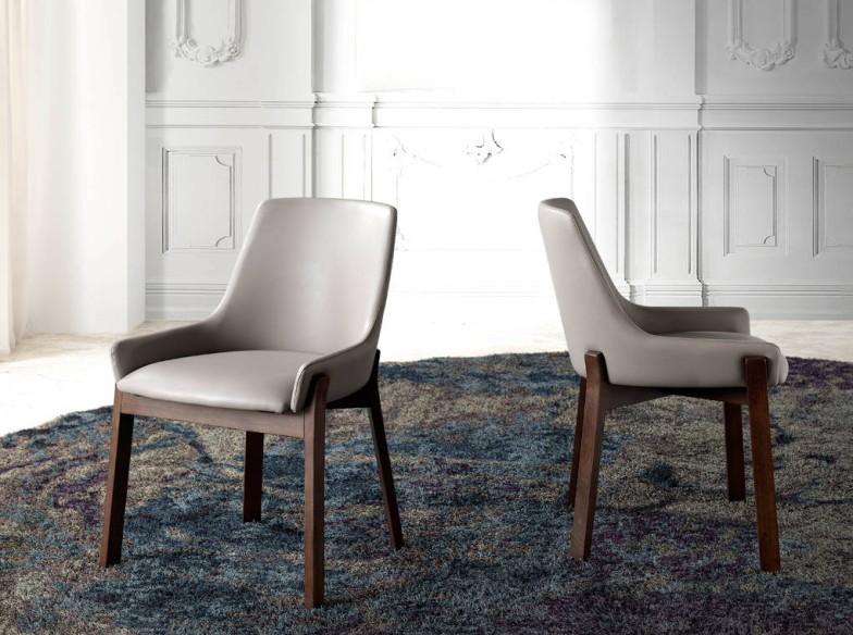 Silla polipiel visón oscuro