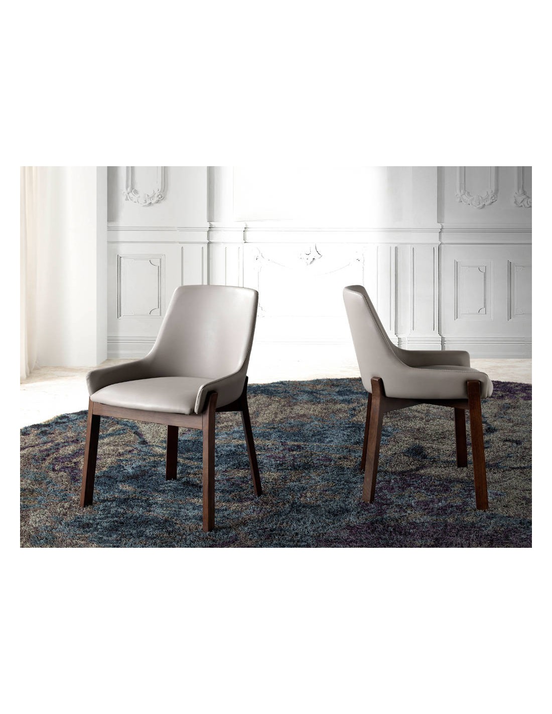 Silla polipiel visón oscuro