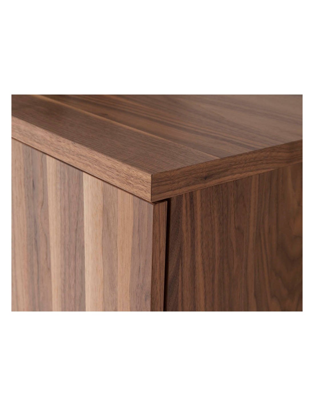 Aparador nogal y acero cromado