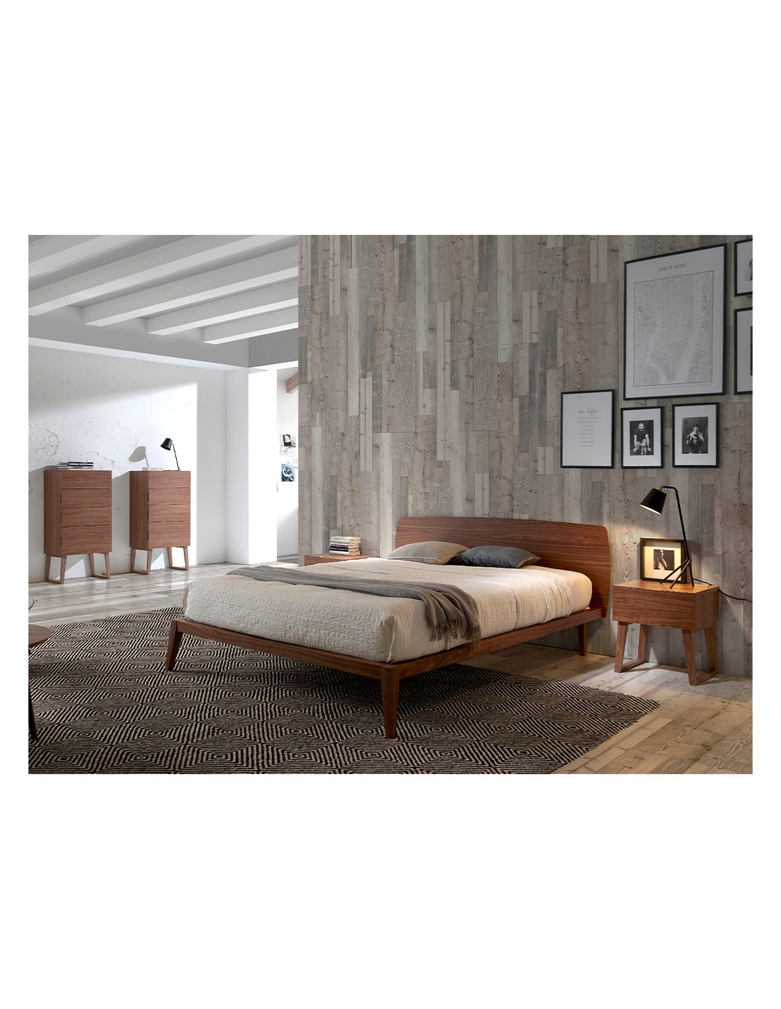 Mesita de noche nogal