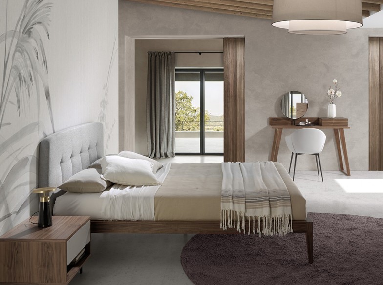 Tocador nogal con espejo