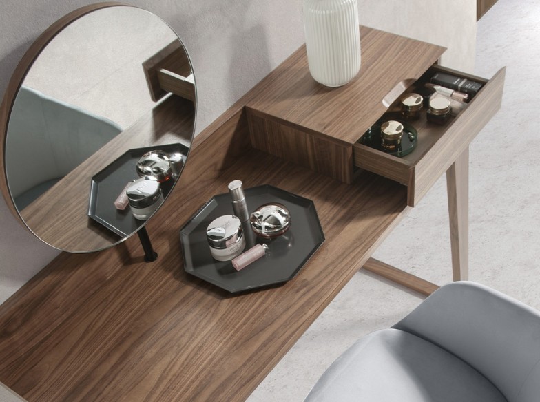 Tocador nogal con espejo