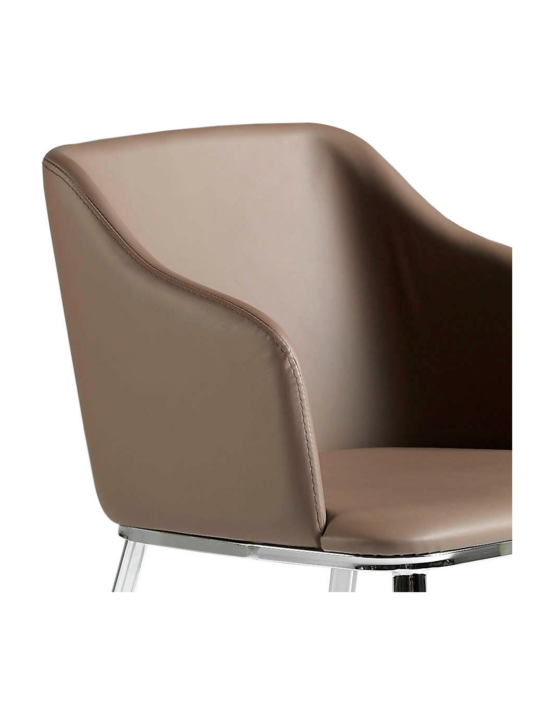 Silla polipiel marrón