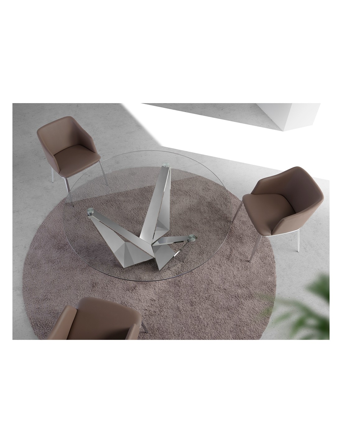 Silla polipiel marrón