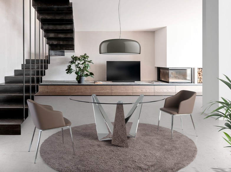 Silla polipiel marrón