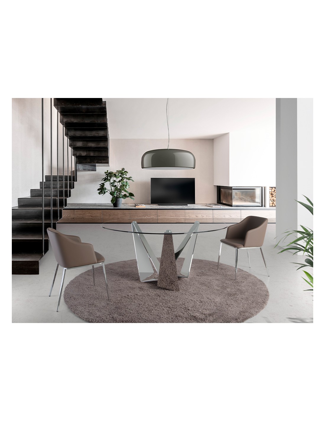 Silla polipiel marrón