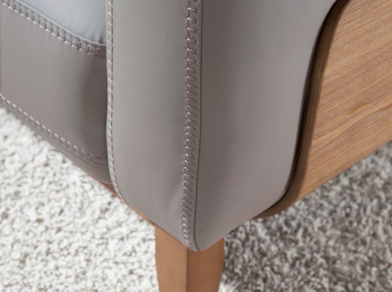 Sofá 2 plazas piel visón