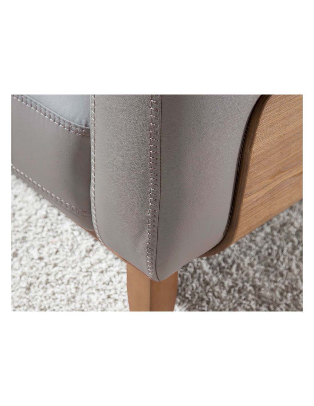 Sofá 2 plazas piel visón