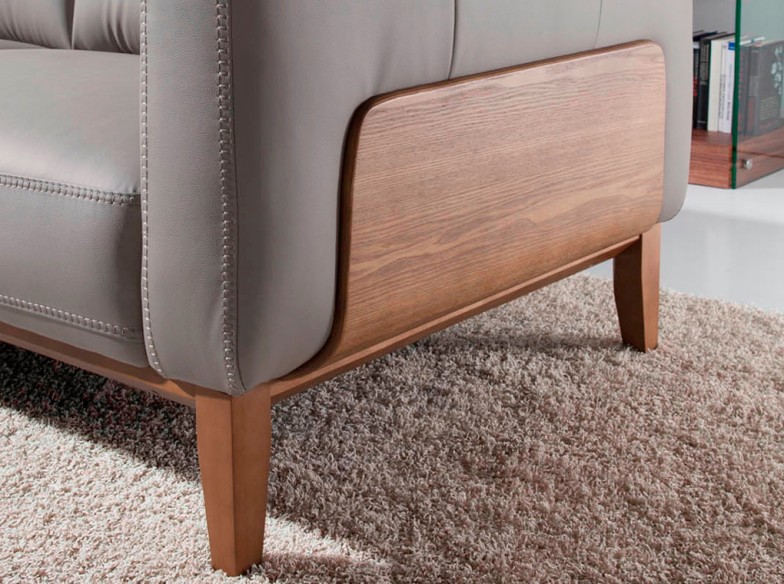 Sofá 2 plazas piel visón