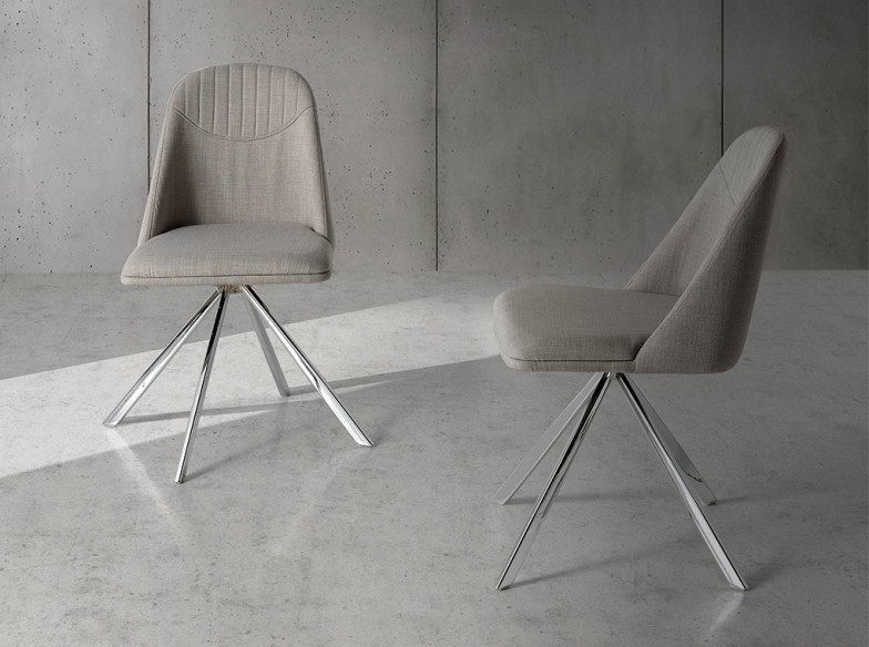 Silla giratoria tela gris