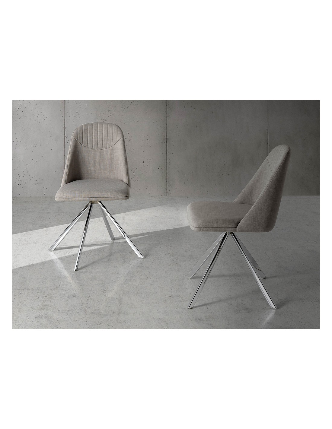 Silla giratoria tela gris