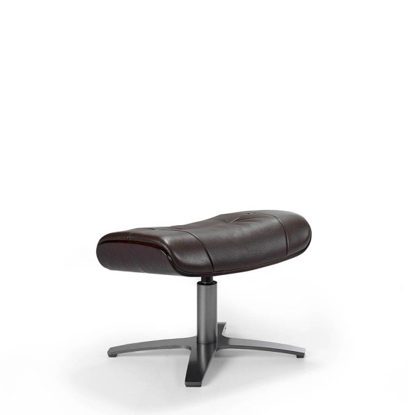 Ottoman piel marrón chocolate