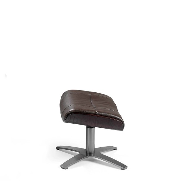 Ottoman piel marrón chocolate