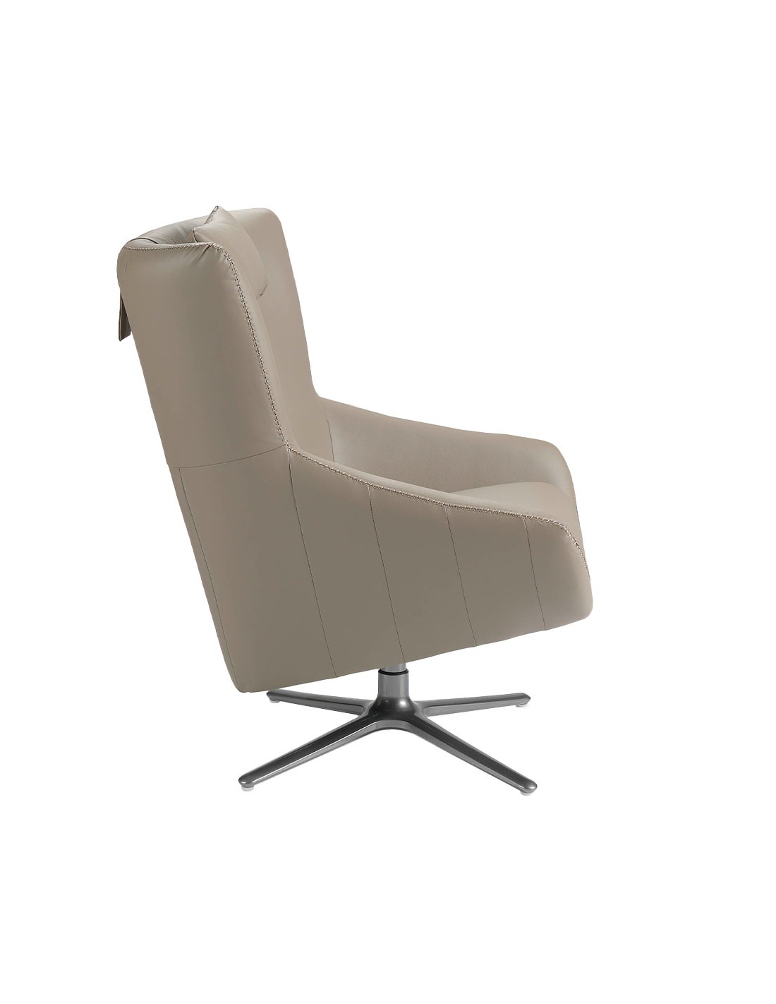 Sillón giratorio polipiel visón