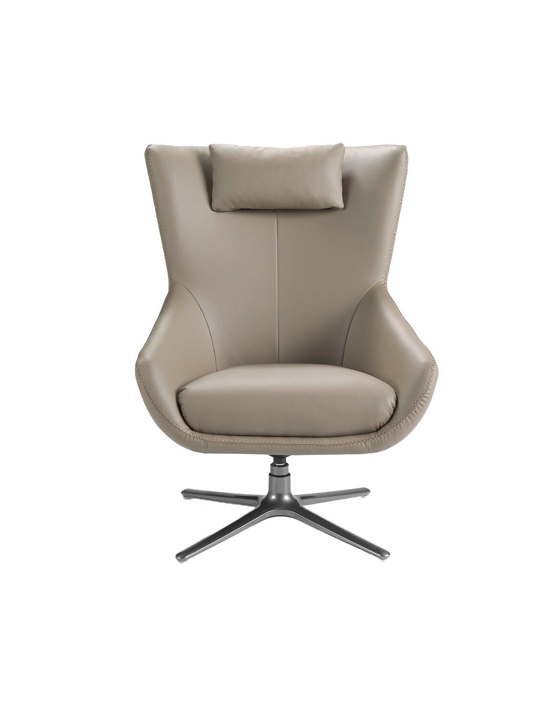 Sillón giratorio polipiel visón