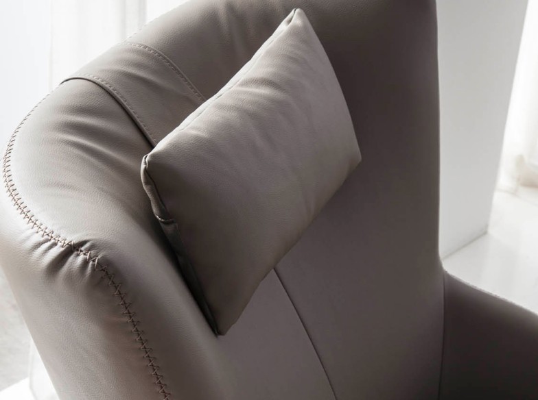 Sillón giratorio polipiel visón