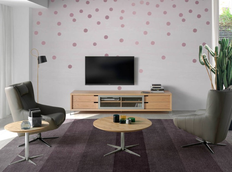 Sillón giratorio polipiel visón