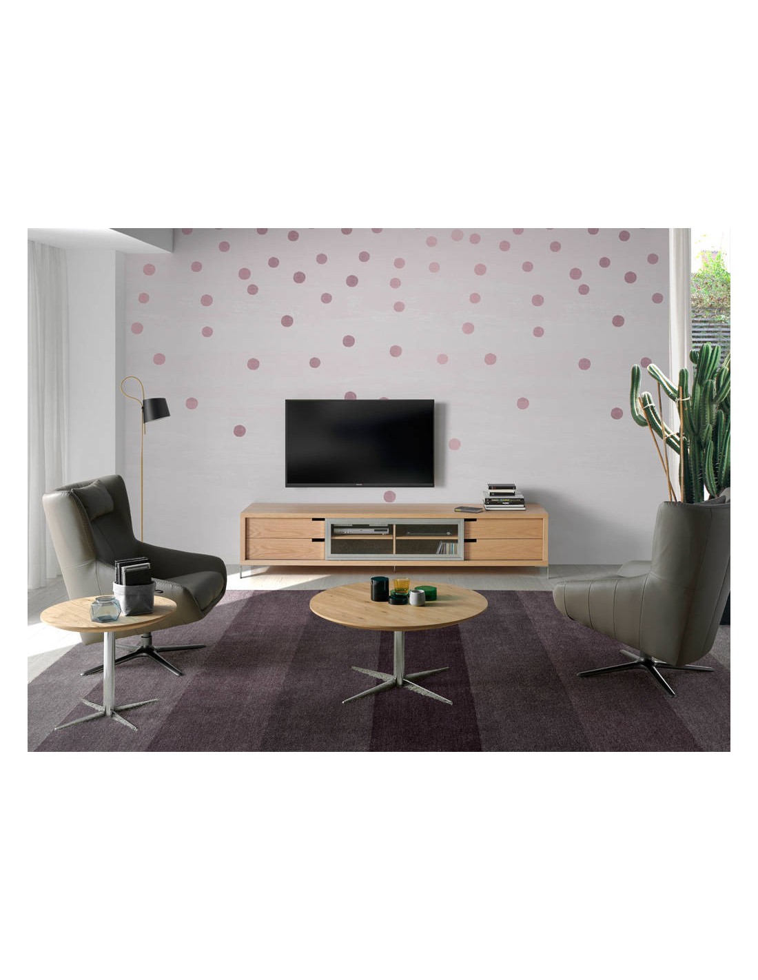 Sillón giratorio polipiel visón