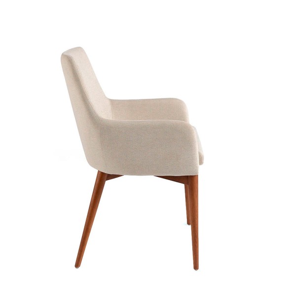 Silla tela beige