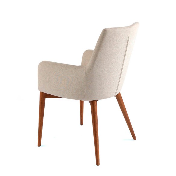 Silla tela beige