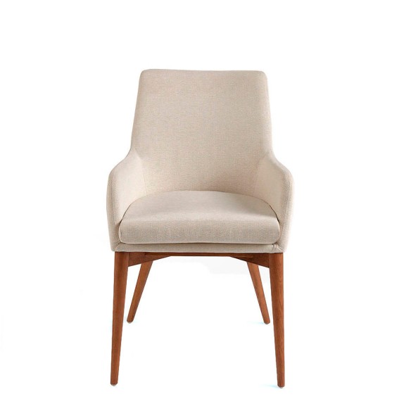 Silla tela beige