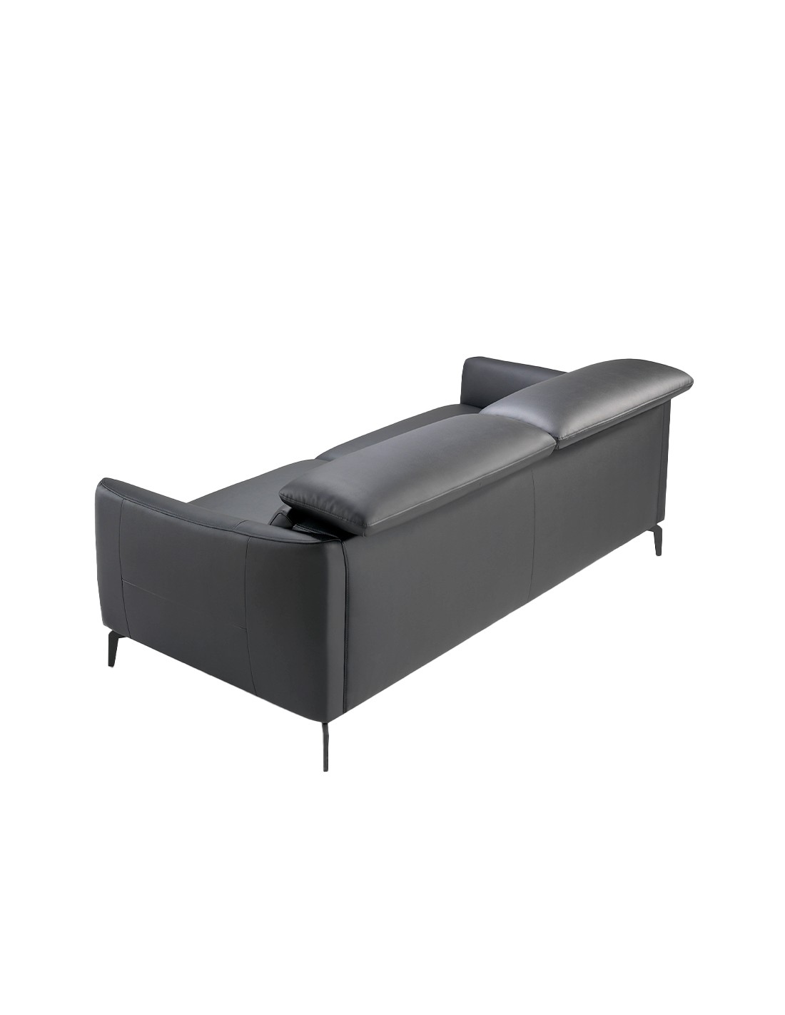 Sofá 3 plazas piel negro