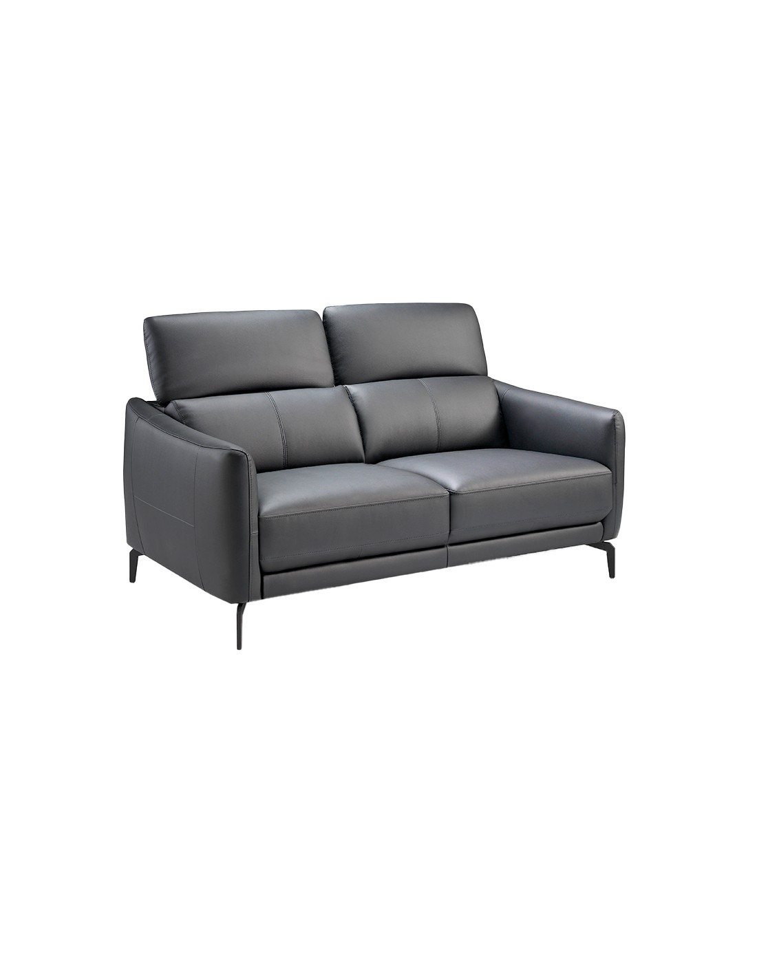 Sofá 2 plazas piel negro