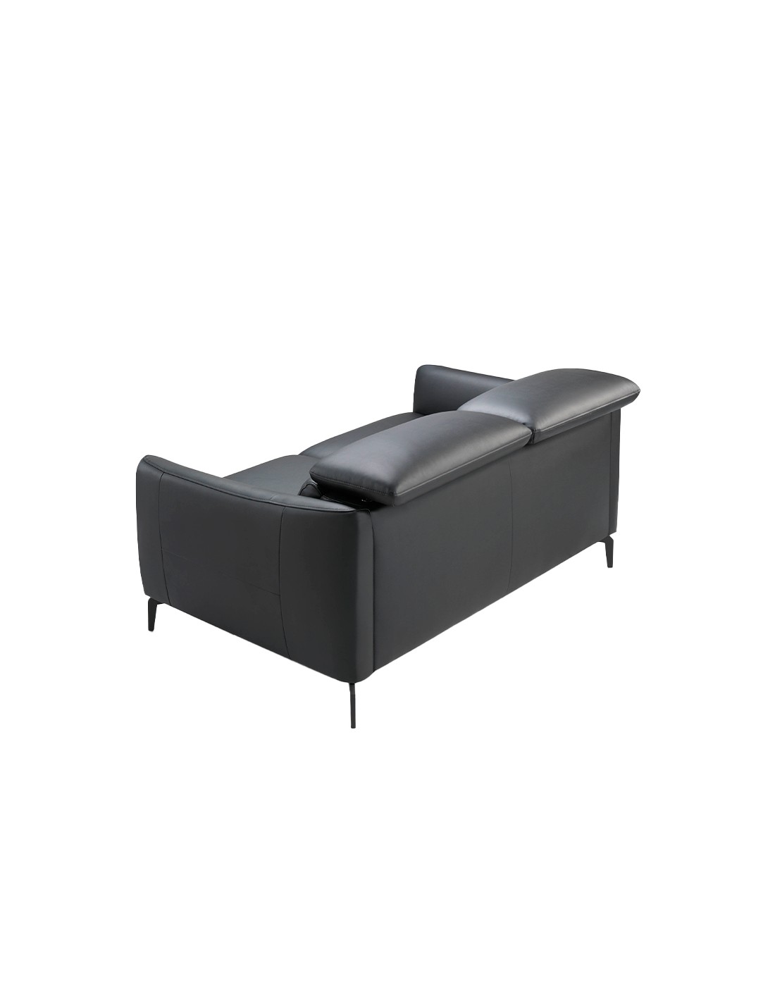 Sofá 2 plazas piel negro