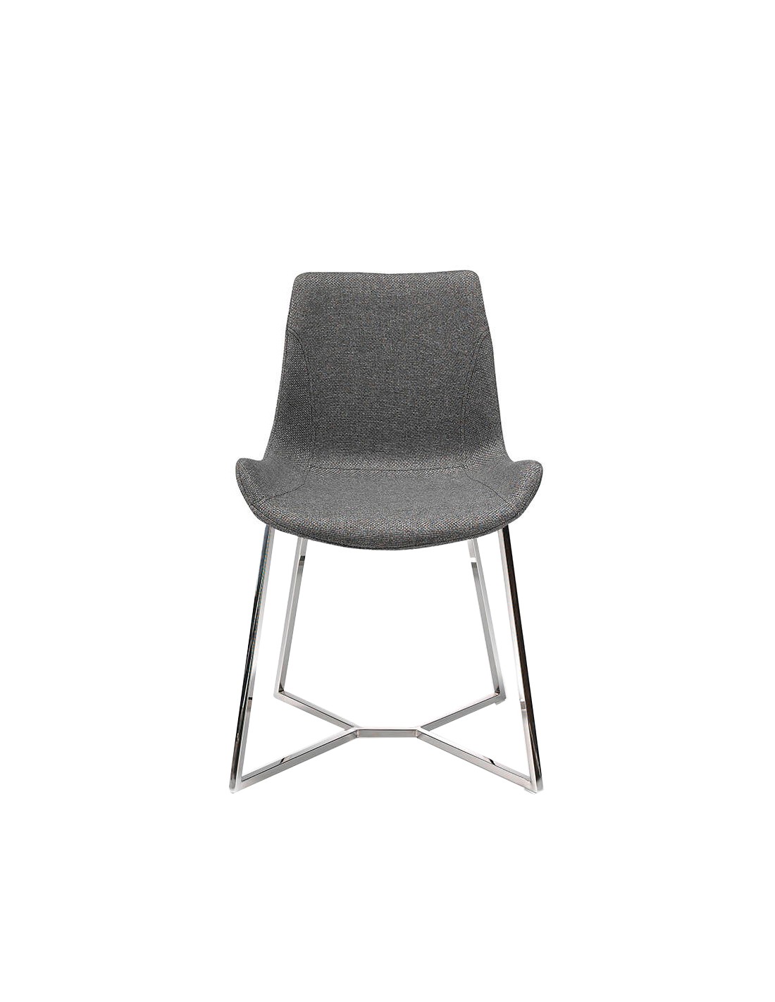 Silla tela gris oscuro