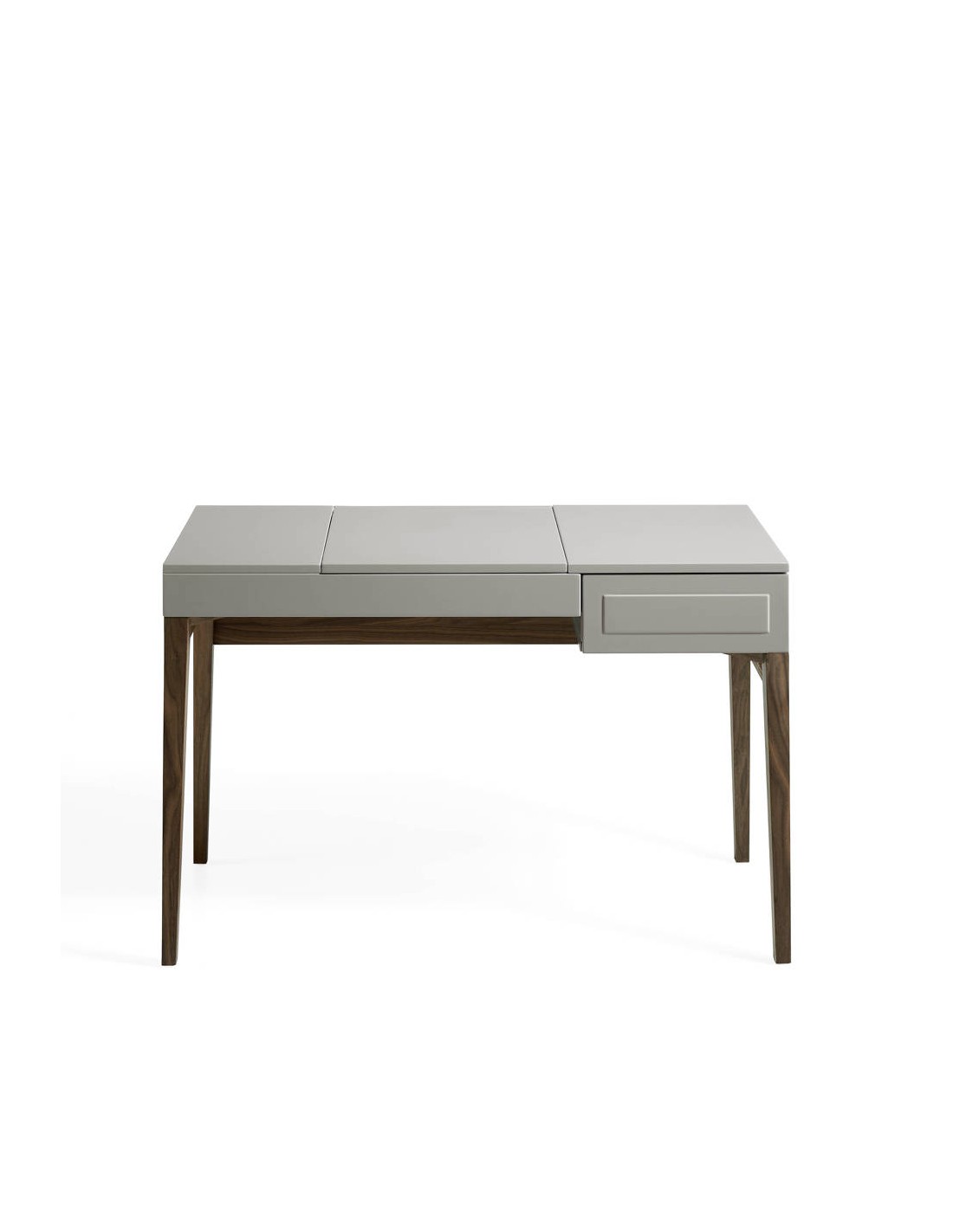 Tocador madera gris y nogal con espejo