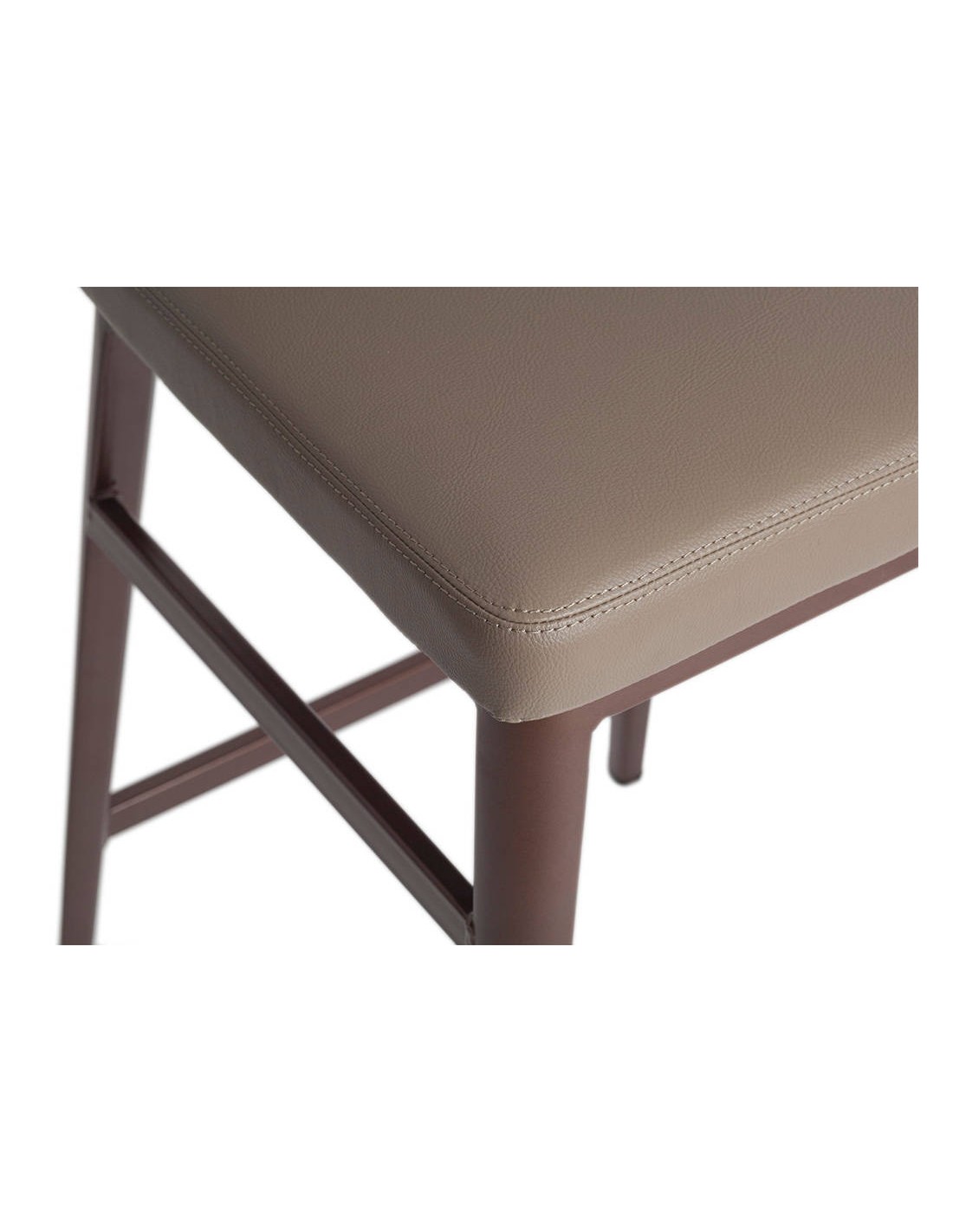 Taburete polipiel visón oscuro