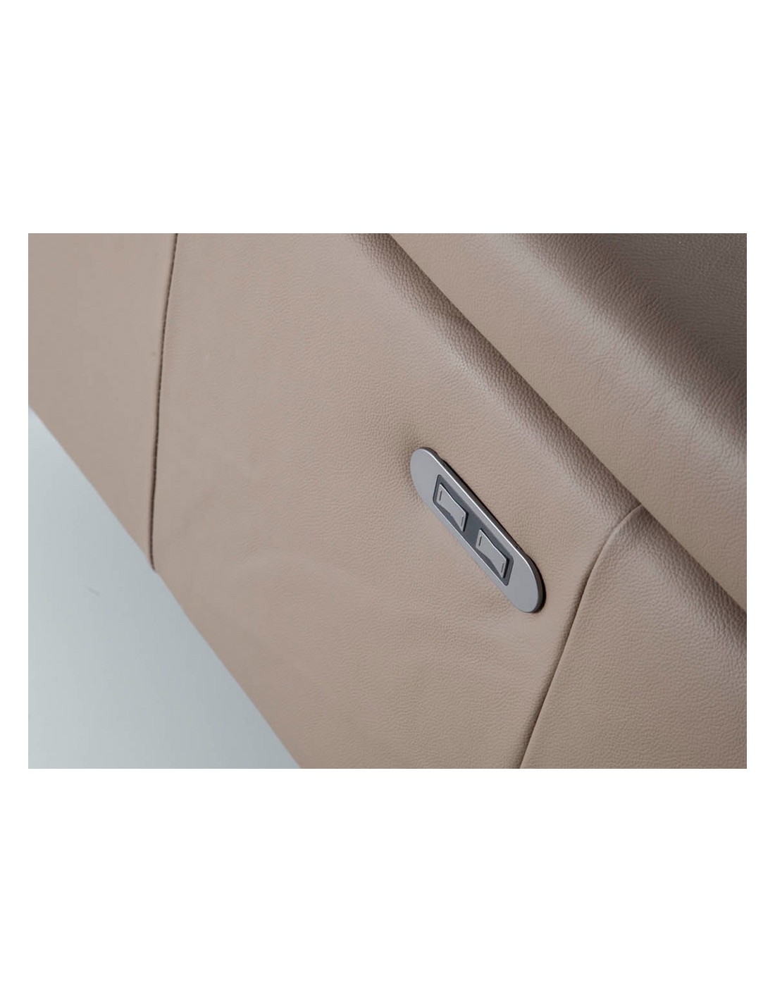 Sofá chaise longue relax derecha piel visón