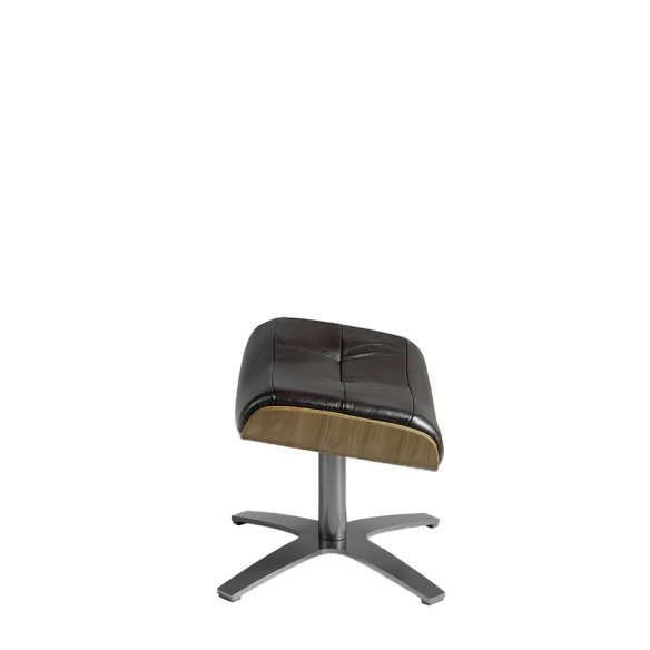 Ottoman piel marrón chocolate