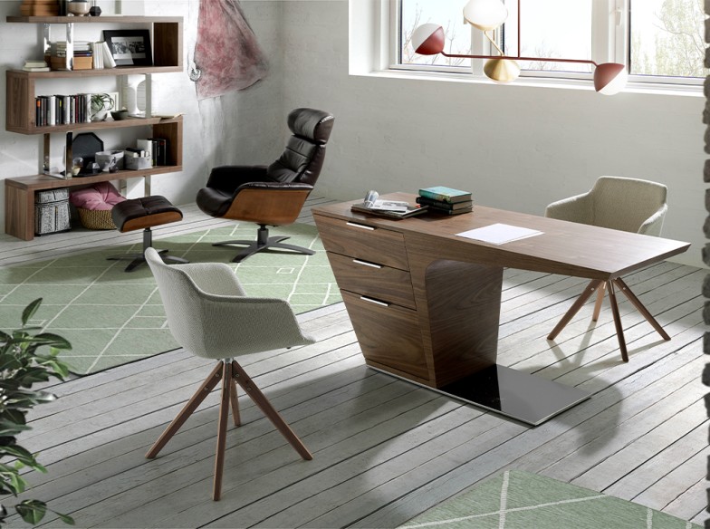 Ottoman piel marrón chocolate