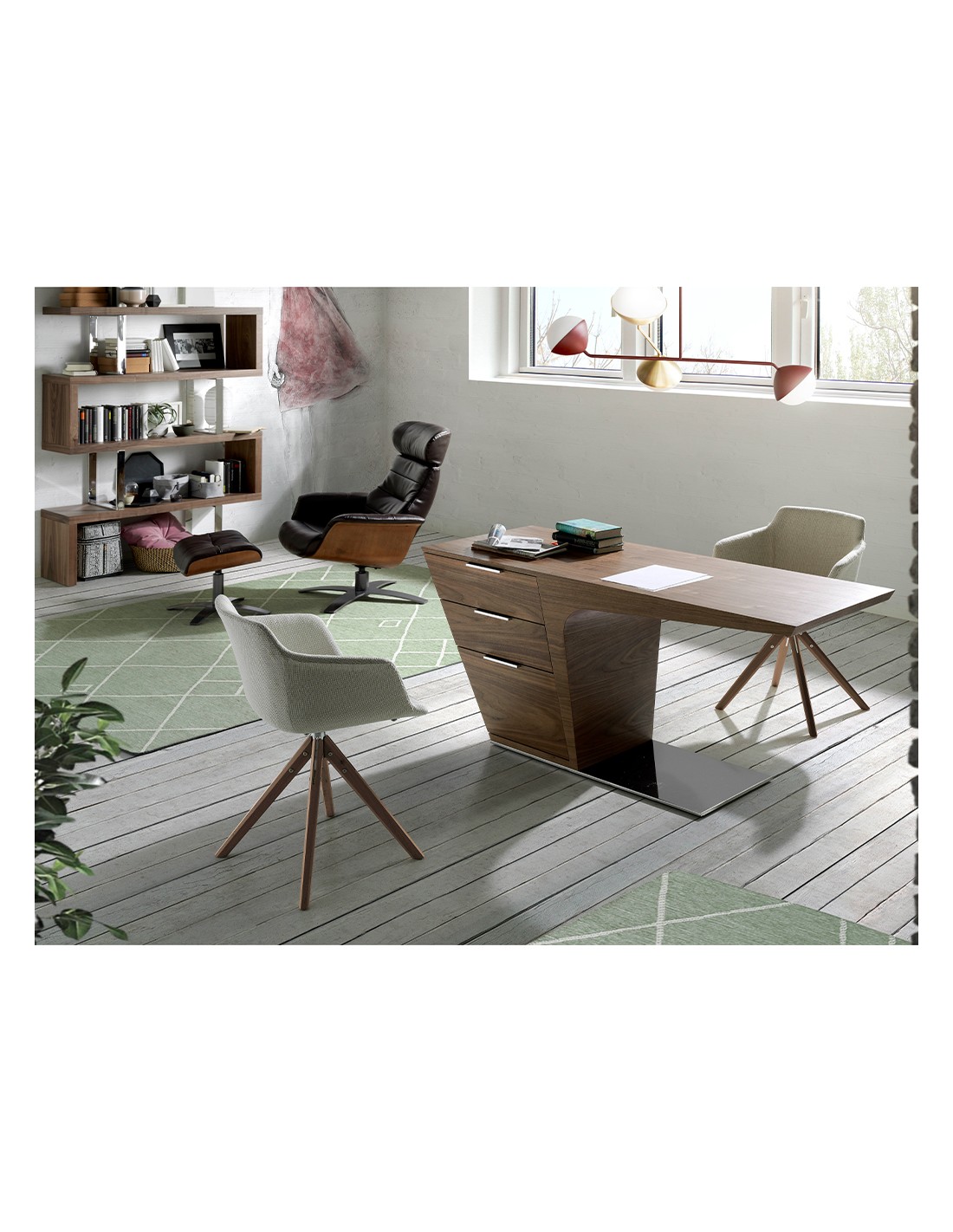 Ottoman piel marrón chocolate