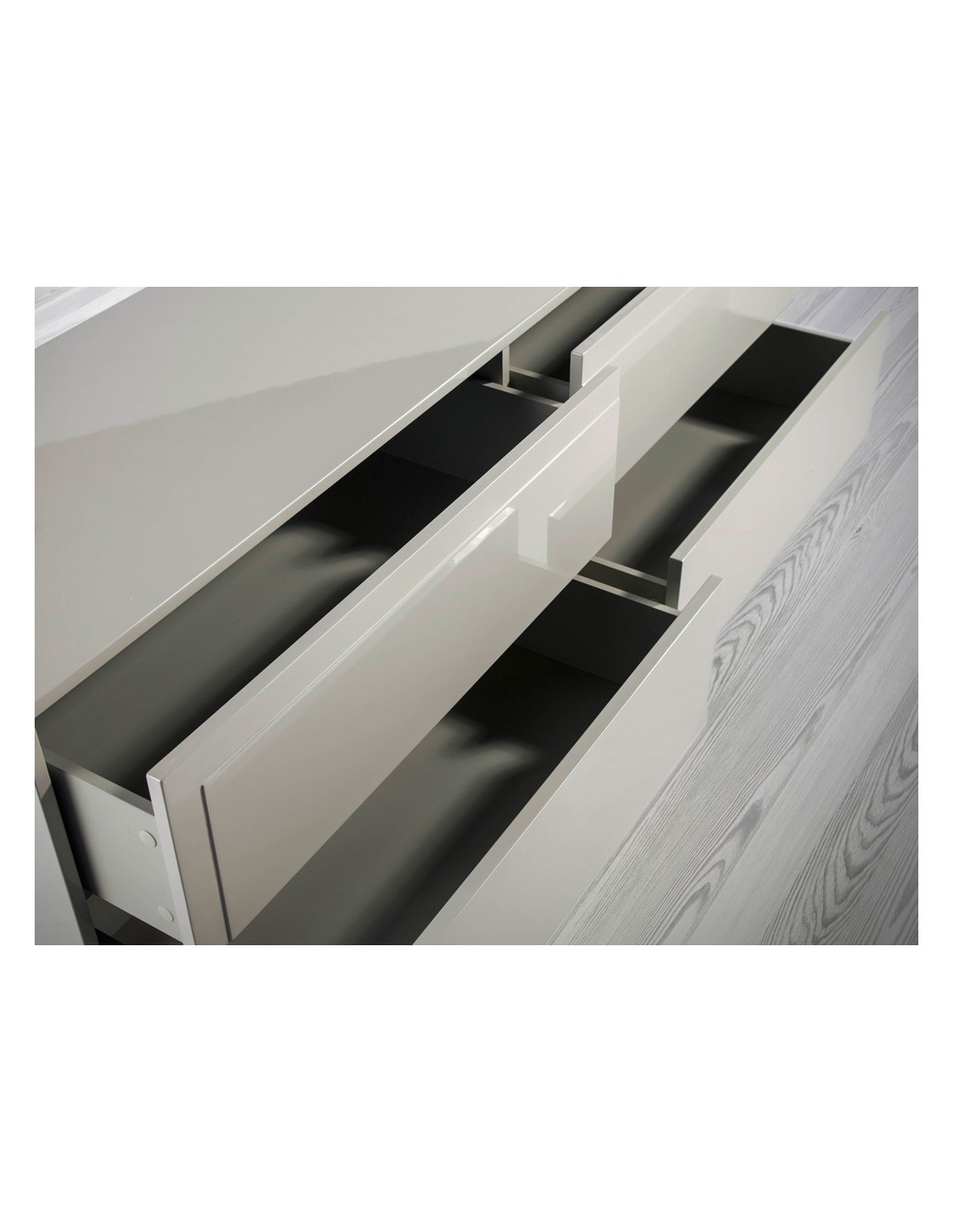 Aparador madera beige y nogal